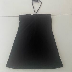 Vintage Juicy Couture black terry coverup dress size Small XS